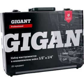 Набор инструментов в алюминиевом кейсе 1/2 и 1/4 151 предмет Gigant Professional GPS 151 (артикул 16033121) – фото 5
