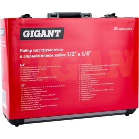 Набор инструментов в алюминиевом кейсе 1/2 и 1/4 151 предмет Gigant Professional GPS 151 (артикул 16033121) – фото 25