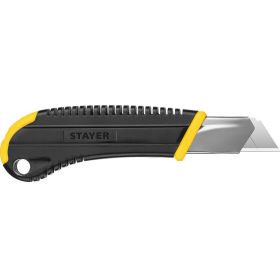 Нож с винтовым фиксатором Stayer HERCULES-25 сегментированные лезвия 25 мм 09141_z01 (артикул 15924159) – фото 2