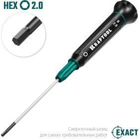 Отвертка для точных работ Kraftool Precision HEX2.0, 25685-2.0 (артикул 16445335) – фото 7