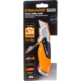 Строительный нож с фиксированным сменным лезвием Fiskars CarbonMax 1027222 (артикул 16493949) – фото 2