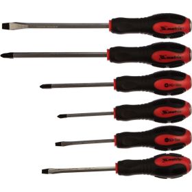 Набор ударных отверток 6шт, PH1x75, PH2x100, PH3x150, SL5x75,SL6x100, SL8x150, CrV MATRIX 19120 (артикул 15568891) – фото 1