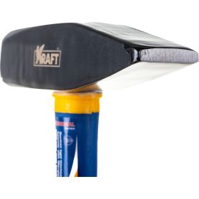 Слесарный молоток с фибергласовой рукояткой 1000г KRAFT KT 700705 (артикул 15966242) – фото 4