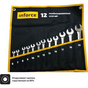 Набор комбинированных ключей 12 предметов Inforce 06-05-31 (артикул 15643124) – фото 1