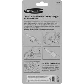 Клещи для обжима наконечников электропроводов с сечением 0,25-8 мм2 GROSS 17724 (артикул 15941352) – фото 16