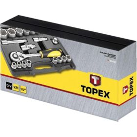 Головки сменные 21 шт. (1/2", CrV) TOPEX 38D642 (артикул 15504795) – фото 3