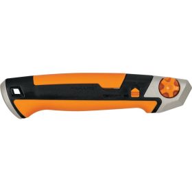 Строительный нож с выдвижным сменным лезвием Fiskars 18мм CarbonMax 1027227 (артикул 16494245) – фото 7