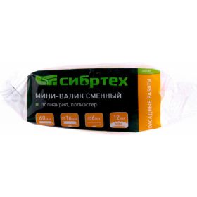Сменный мини-валик 60 мм,ворс 12мм,D16мм,Dруч.6мм СИБРТЕХ Фасадные работы 80589 (артикул 15903127) – фото 3