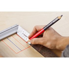 Двухцветный строительный карандаш Зубр КС-2 180 мм 06310 (артикул 16252789) – фото 2