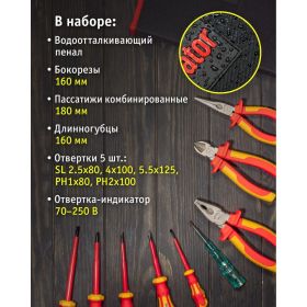 Набор инструмента Navigator 82 413 NHT-Ind01-H9 /диэлектрич, 9 шт/ 82413 (артикул 16516027) – фото 11