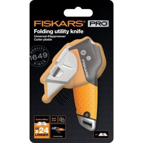 Строительный складной нож со сменным лезвием Fiskars CarbonMax 1027224 (артикул 16494073) – фото 5