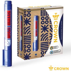 Перманентный маркер Munhwa Crown Multi Marker синий, пулевидный, 3мм CPM-800 (артикул 16230682) – фото 4