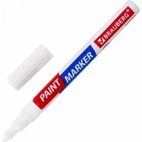 Лаковый маркер-краска BRAUBERG EXTRA paint marker 2 мм, белый, улучшенная нитро-основа, 151967 (артикул 16729201) – фото 1