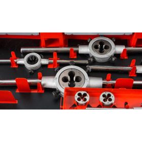 Резьбонарезной набор M3-M12 HSS метчики+плашки+воротки+сверла, 44шт RUKO 245030 (артикул 15564890) – фото 3