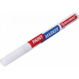Лаковый маркер-краска BRAUBERG EXTRA paint marker 2 мм, белый, улучшенная нитро-основа, 151967 (артикул 16729201) – фото 2