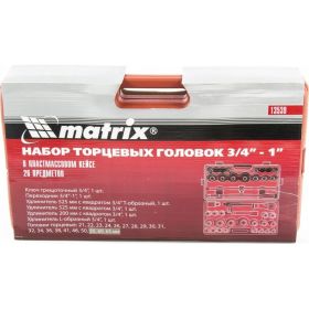 Набор торцевых головок 26 предметов MATRIX 13539 (артикул 13946341) – фото 16