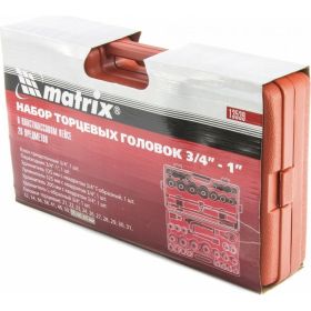 Набор торцевых головок 26 предметов MATRIX 13539 (артикул 13946341) – фото 15