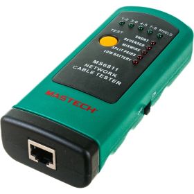 Тестер кабеля MASTECH MS6811 замыкание, обрыв, идентиф. в многож. кабелях 00-00000254 (артикул 16561772) – фото 9