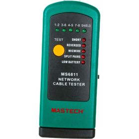 Тестер кабеля MASTECH MS6811 замыкание, обрыв, идентиф. в многож. кабелях 00-00000254 (артикул 16561772) – фото 7