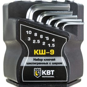 Набор шестигранных ключей с шаром КВТ КШ-9 78368 (артикул 15909761) – фото 3