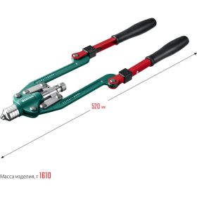 Комбинированный складной двуручный заклепочник Kraftool Combo 31182_z01 (артикул 16043683) – фото 10
