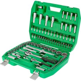 Набор инструментов INTERTOOL 1/2" & 1/4" 94ед, Cr-V ET-6094SP (артикул 16831747) – фото 1