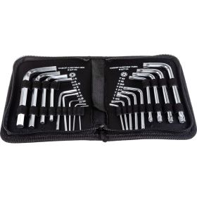 Набор коротких имбусовых ключей HEX-TORX, 18шт, HEX 1.5-10мм, T10-T50, CrV, сатин MATRIX 12314 (артикул 15569127) – фото 1