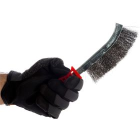 Корщетка с изогнутой пластиковой ручкой FIT IT стальная, тип А 38410 (артикул 15097871) – фото 1