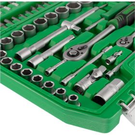 Набор инструментов INTERTOOL 1/2" & 1/4" 94ед, Cr-V ET-6094SP (артикул 16831747) – фото 2