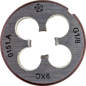 Плашка, трубная цилиндрическая G 1/8 дюйма 9ХС ТМ Туламаш 57994 (артикул 15826448) – фото 1
