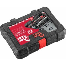 Набор бит и головок 1/4, 3/8, 20 шт. Top Tools 38D520 (артикул 15759266) – фото 2
