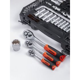 Набор инструмента AV STEEL 144 предмета 1/4"",3/8"",1/2"" профессиональный AV-011144 (артикул 17441532) – фото 8