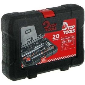 Набор бит и головок 1/4, 3/8, 20 шт. Top Tools 38D520 (артикул 15759266) – фото 3