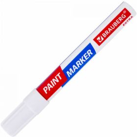 Лаковый маркер-краска BRAUBERG EXTRA paint marker 4 мм, белый, улучшенная нитро-основа, 151978 (артикул 16727466) – фото 3