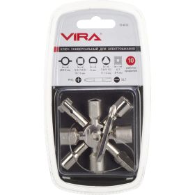 Ключ для электрошкафов VIRA с 10 рабочими профилями и битой 514010 (артикул 20823129) – фото 2