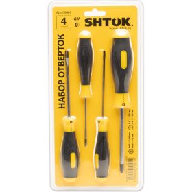 Набор отверток SHTOK 4 шт. блистер 09901 (артикул 15520350) – фото 1