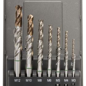 Набор машинных метчиков RUKO HSS-Co5 35 град.M3-M12 со сверлами 245052RO (артикул 16197538) – фото 4