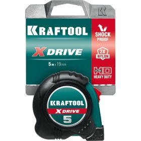 Рулетка KRAFTOOL X-Drive 5м/19мм с ударостойким обрезиненным корпусом 34122-05-19_z02 (артикул 16440169) – фото 4