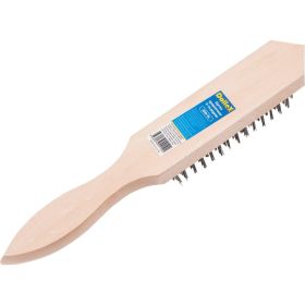 Металлическая щетка DolleX 6-ти-рядная, с деревянной ручкой BRW-06 (артикул 18589411) – фото 6