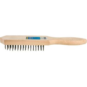 Металлическая щетка DolleX 6-ти-рядная, с деревянной ручкой BRW-06 (артикул 18589411) – фото 4