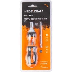 Реверсивная отвертка с набором бит WIEDERKRAFT SL+PH, 6 предметов WDK-SR2007 (артикул 20045140) – фото 11