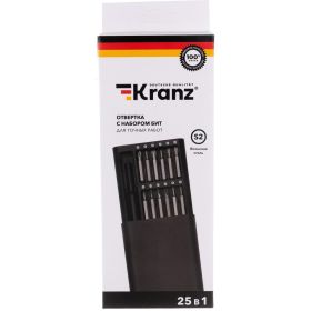 Набор отверток для точных работ Kranz RA-03, 25 предметов KR-12-4753 (артикул 16915573) – фото 4
