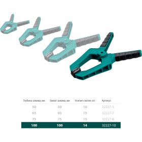 Пружинная струбцина KRAFTOOL SC-10 100х100 мм 32227-10 (артикул 18364699) – фото 7