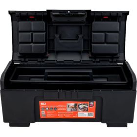 Ящик для инструментов TDM ПРОФИ-24, 59x27x26 см, усиленный замок-автомат, лоток, органайзеры, «Рубин» SQ1032-0206 (артикул 20838285) – фото 7