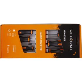 Набор профессиональных отверток WIEDERKRAFT SL+PH, 6 предметов WDK-SD1006 (артикул 20045176) – фото 2