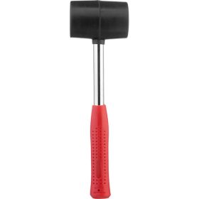 Резиновая киянка INTERTOOL 450г. 60 мм, черная резина, металлическая ручка HT-0231 (артикул 20216668) – фото 1