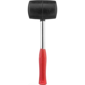 Резиновая киянка INTERTOOL 900г. 80 мм, черная резина, металлическая ручка HT-0233 (артикул 20216542) – фото 1