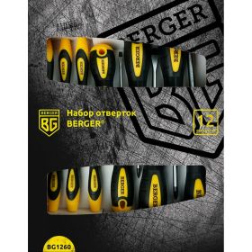 Набор отверток 12 предметов Berger BG BG1260 (артикул 15908656) – фото 1