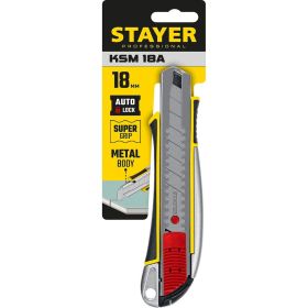 Металлический нож с автостопом Stayer KSM-18A сегментированные лезвия 18 мм 09143_z01 (артикул 15924171) – фото 5