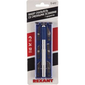 Набор скальпель со сменными лезвиями REXANT 7 предметов 12-4917 (артикул 15700610) – фото 5